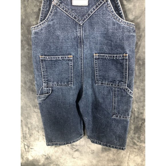 Janie & Jack Blue Denim Overalls With Adjustable Straps & Front Pockets - Picture 13 of 14
